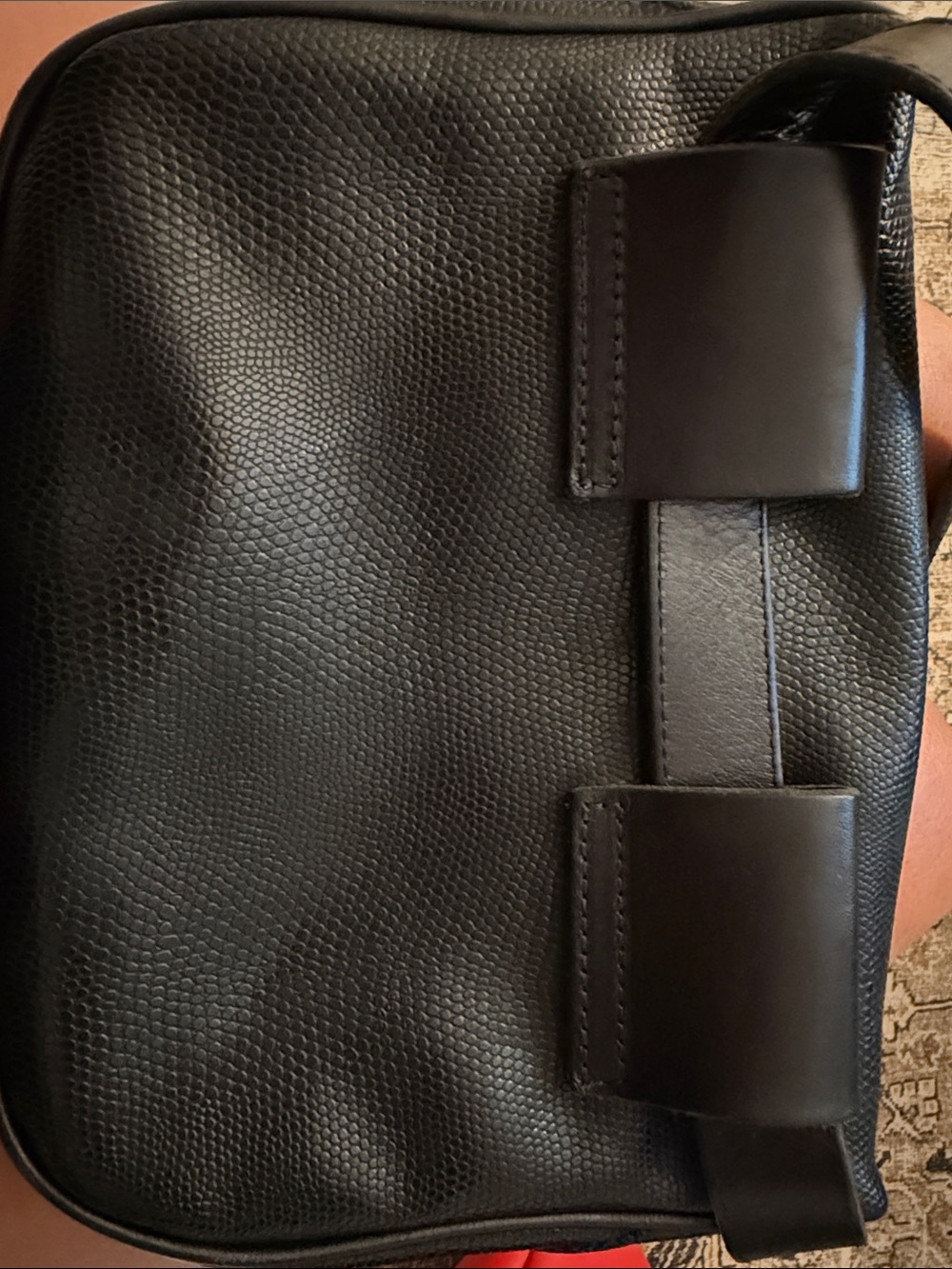 Clare V Black Leather Fanny Pack with Red and Blue Zipper Trim - Picture 3 of 3